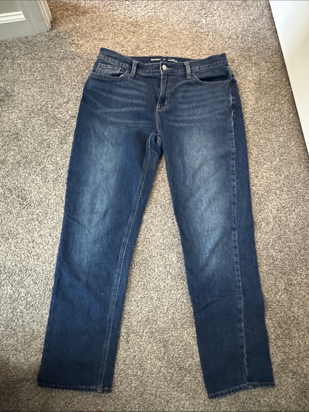 Classic Women's Dark Blue Straight-Leg Jeans